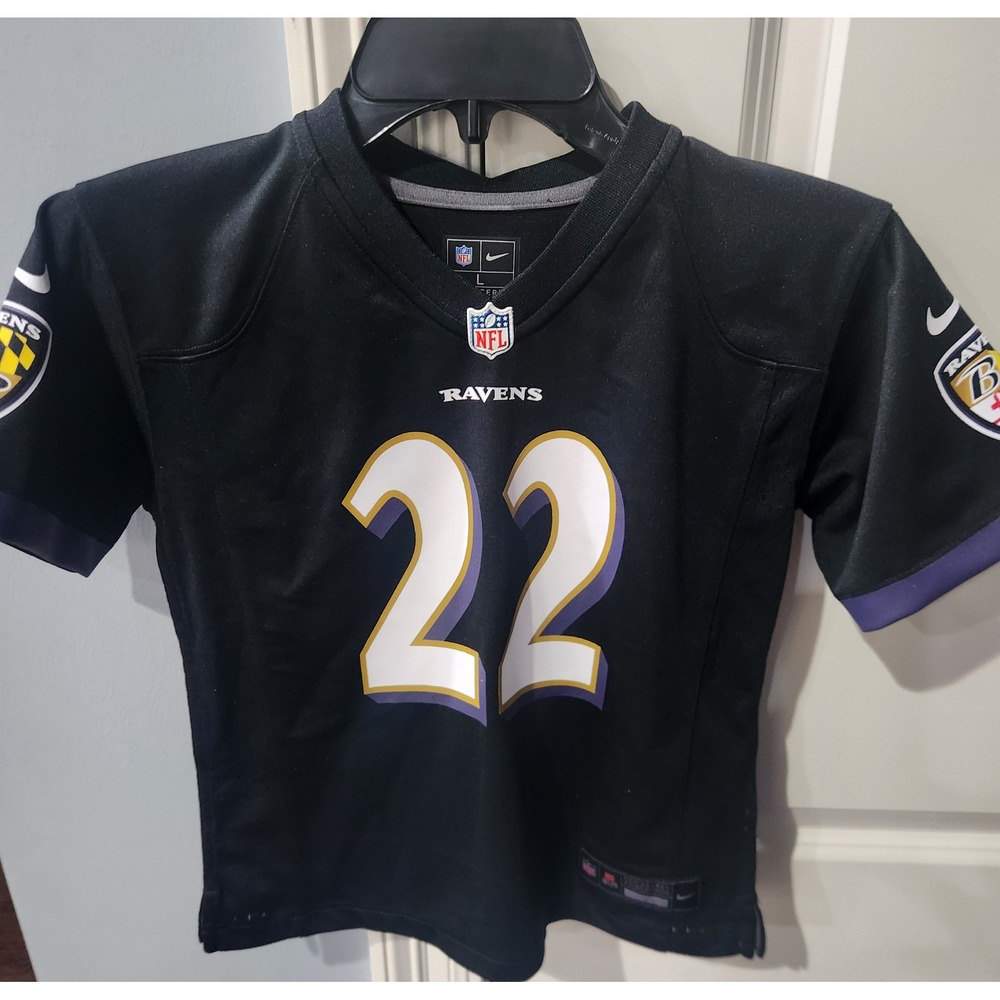 Nike Baltimore Ravens Derrick Henry 22 Jersey Kids Large Black NFL Football
